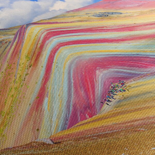 Obraz - Rainbow Mountain, Peru (170x50 cm)