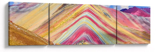 Obraz - Rainbow Mountain, Peru (170x50 cm)