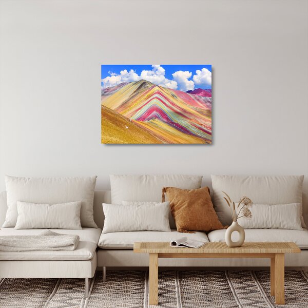 Obraz na szkle - Rainbow Mountain, Peru (70x50 cm)