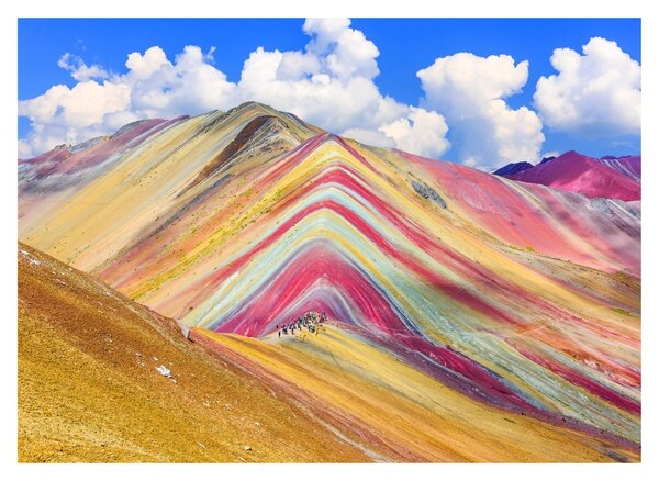 Obraz na szkle - Rainbow Mountain, Peru (70x50 cm)
