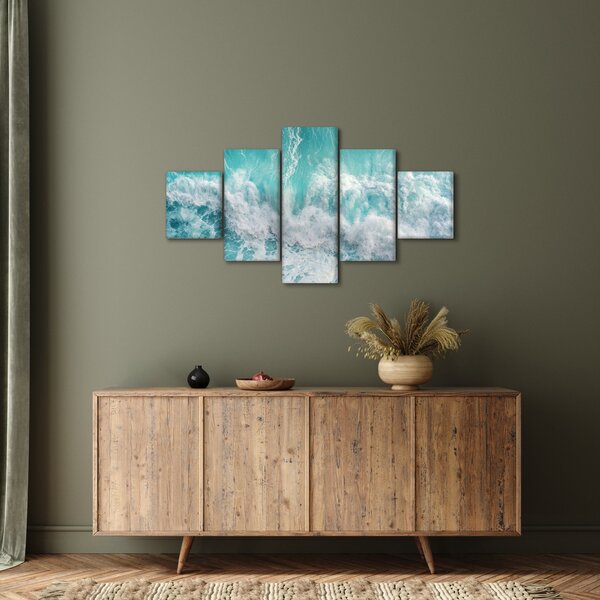 Obraz - Widok na fale oceanu (125x70 cm)