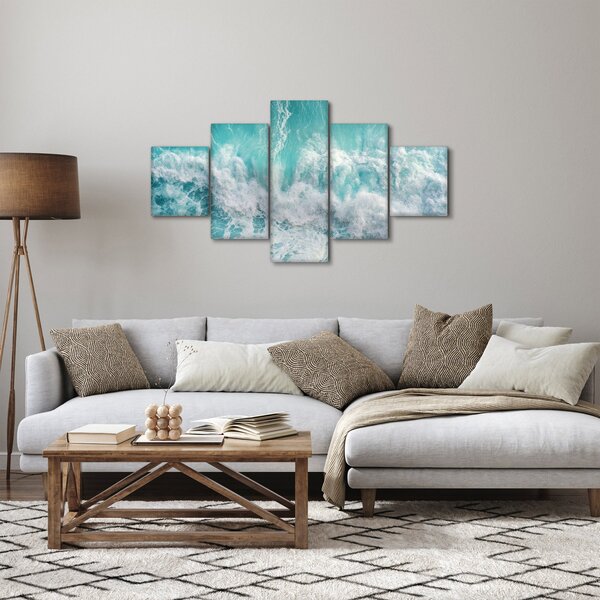 Obraz - Widok na fale oceanu (125x70 cm)