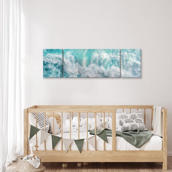 Obraz - Widok na fale oceanu (170x50 cm)