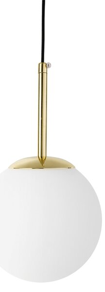LAMPA WISZĄCA NOWOCZESNA ZŁOTO KLASYCZNE BIAŁA KULA FREDICA 15