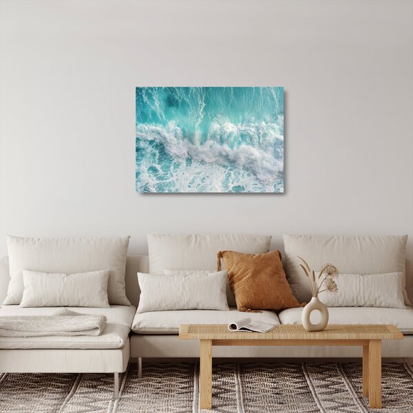 Obraz na szkle - Widok na fale oceanu (70x50 cm)