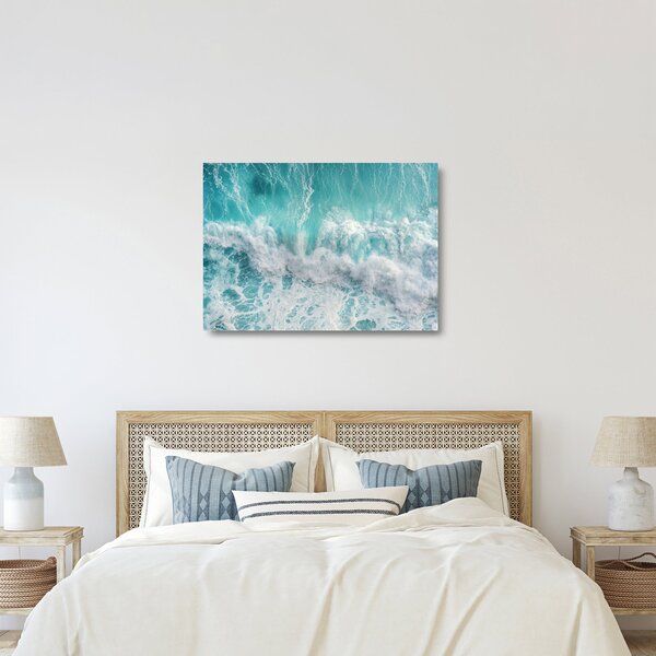 Obraz na szkle - Widok na fale oceanu (70x50 cm)