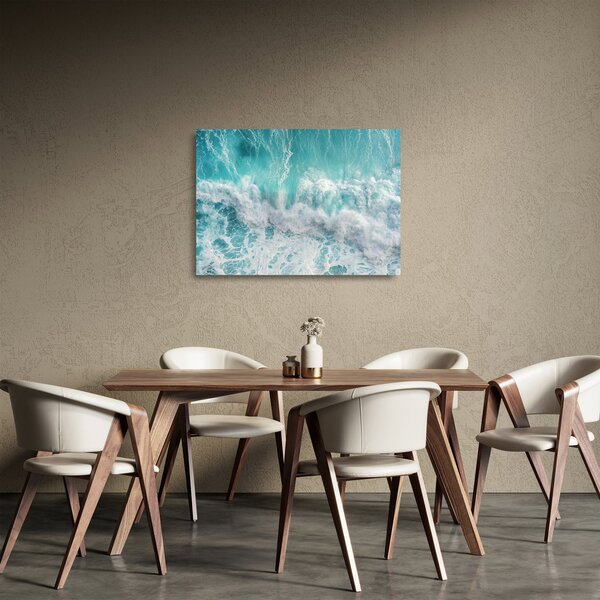 Obraz na szkle - Widok na fale oceanu (70x50 cm)