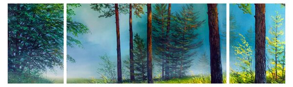 Obraz - Obraz olejny przedstawiający krajobraz (170x50 cm)