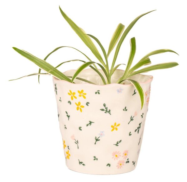Kamionkowa osłonka na doniczkę ø 11 cm Ditsy Floral – Sass & Belle
