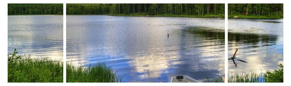 Obraz - Malownicza wioska (170x50 cm)