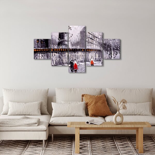 Obraz - Obraz olejny przedstawiający miasto II. (125x70 cm)