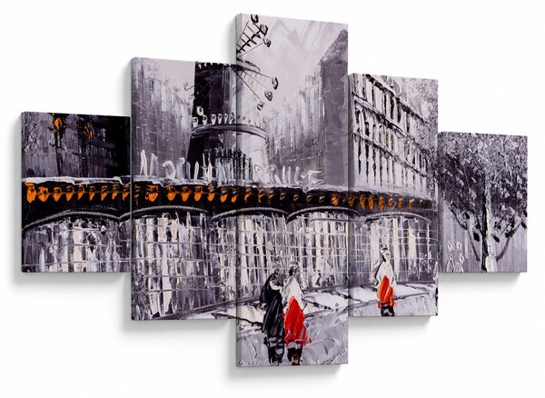 Obraz - Obraz olejny przedstawiający miasto II. (125x70 cm)