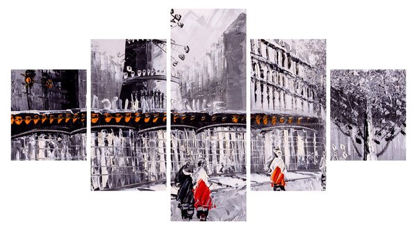Obraz - Obraz olejny przedstawiający miasto II. (125x70 cm)