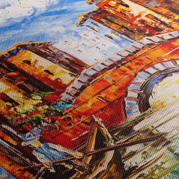 Obraz - Obraz olejny przedstawiający miasto III. (170x50 cm)