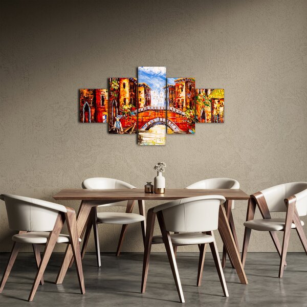 Obraz - Obraz olejny przedstawiający miasto III. (125x70 cm)