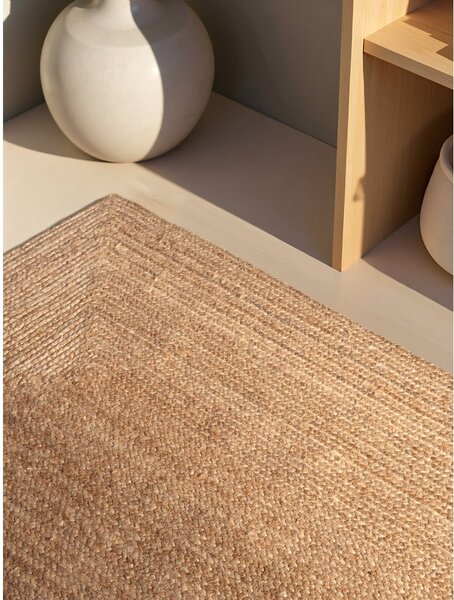Dywan z juty dwustronny/tkany ręcznie w naturalnym kolorze 60x90 cm Juno – Hanse Home