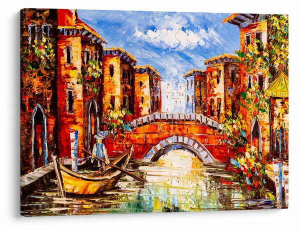 Obraz - Obraz olejny przedstawiający miasto III. (70x50 cm)