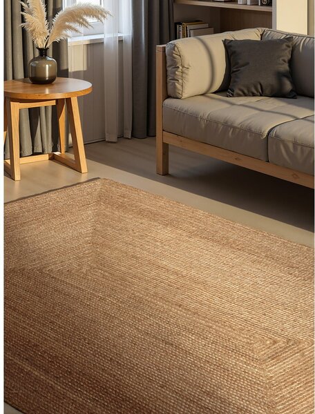 Dywan z juty dwustronny/tkany ręcznie w naturalnym kolorze 60x90 cm Juno – Hanse Home