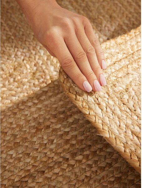 Dywan z juty dwustronny/tkany ręcznie w naturalnym kolorze 60x90 cm Juno – Hanse Home