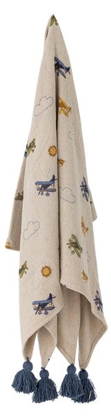 Kremowy koc dziecięcy 130x160 cm Plane – Bloomingville Mini