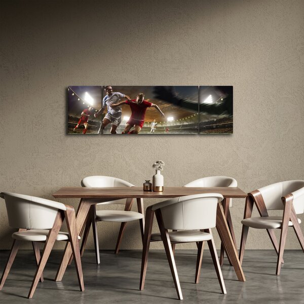Obraz - Piłkarze w akcji (170x50 cm)