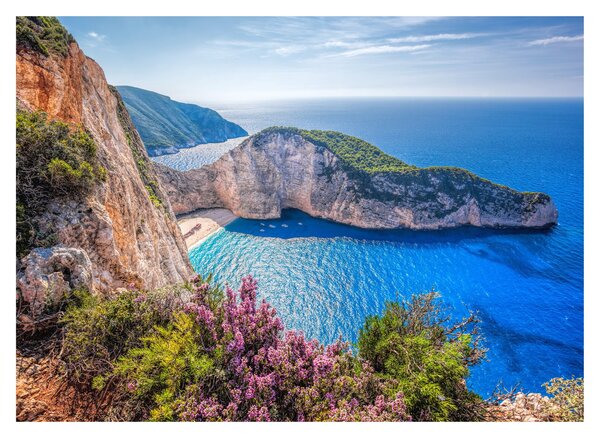 Obraz na szkle - Plaża Navagio, Grecja (70x50 cm)