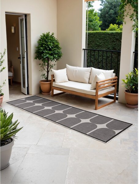 Czarno-biały chodnik odpowiedni na zewnątrz 80x250 cm Duet Bowen – NORTHRUGS