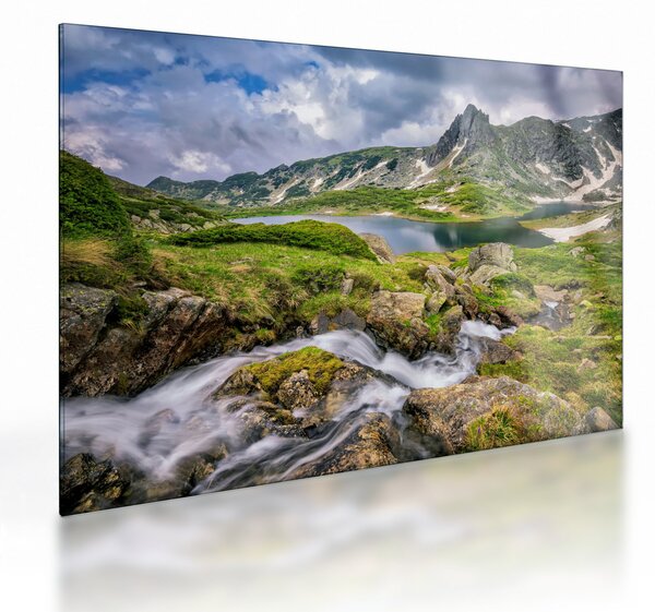 Obraz na szkle - Widok na górę Riła (70x50 cm)