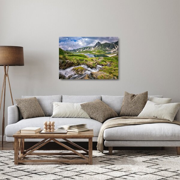 Obraz na szkle - Widok na górę Riła (70x50 cm)