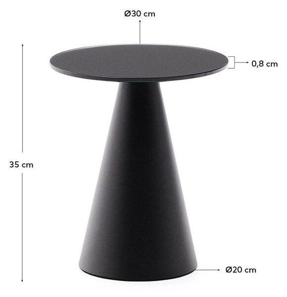 Okrągły stolik ze szklanym blatem ø 30 cm Wilshire – Kave Home