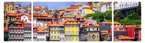 Obraz - Ribeira, Portugalia (170x50 cm)