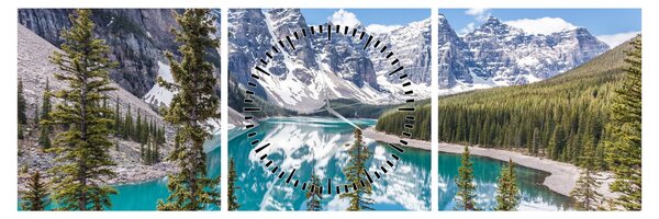 Obraz - Park Narodowy Banff (z zegarem) (90x30 cm)