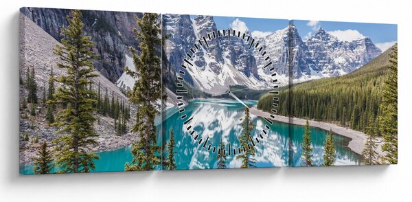 Obraz - Park Narodowy Banff (z zegarem) (90x30 cm)