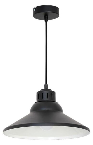 Luminex Lampa wisząca SINGLE 5 1xE27/60W/230V czarna LU7486
