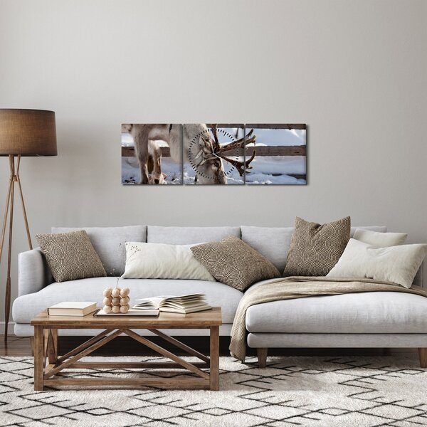 Obraz - Sat (z zegarem) (90x30 cm)