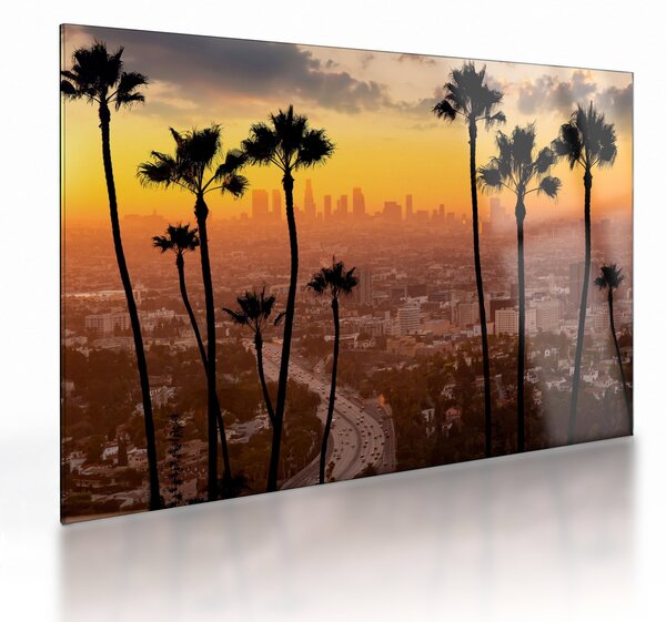 Obraz na szkle - Panorama Los Angeles (70x50 cm)
