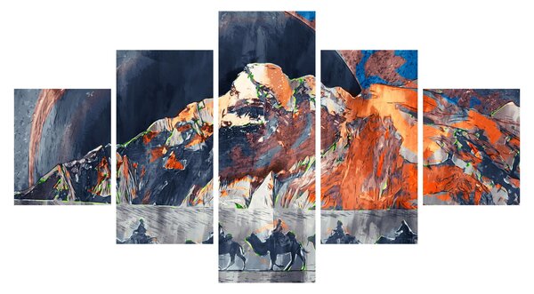 Obraz - Ilustracja domów publicznych (125x70 cm)