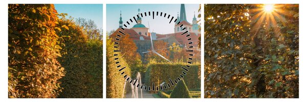 Obraz - Pałac Wallensteina (z zegarem) (90x30 cm)