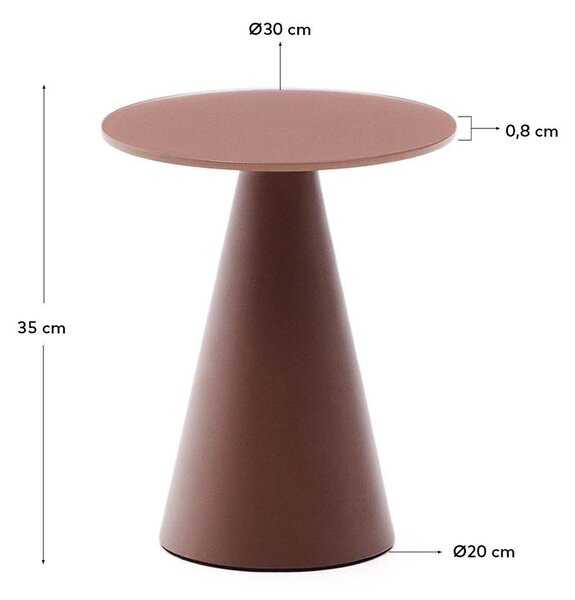 Okrągły stolik ze szklanym blatem ø 30 cm Wilshire – Kave Home