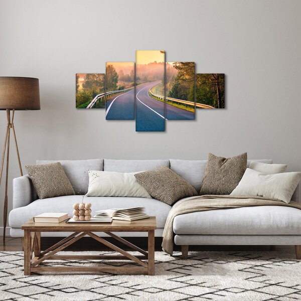 Obraz - Podróż o wschodzie słońca (125x70 cm)