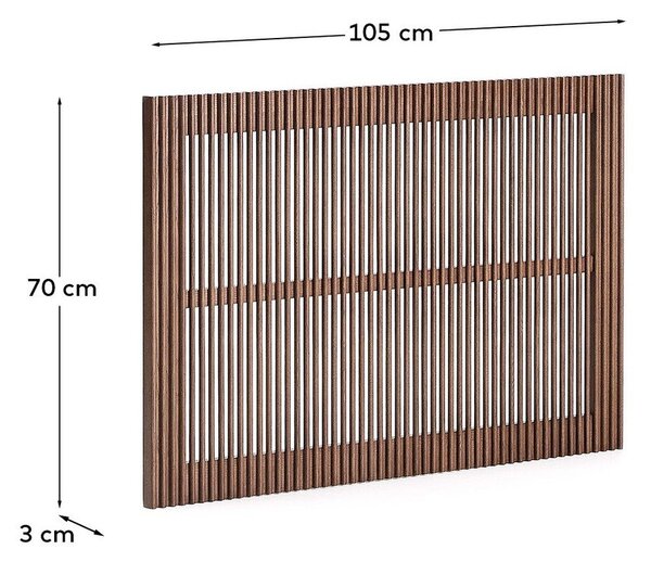 Zagłówek z litego drewna jesionowego w ciemnym naturalnym kolorze 105x70 cm Beyla – Kave Home