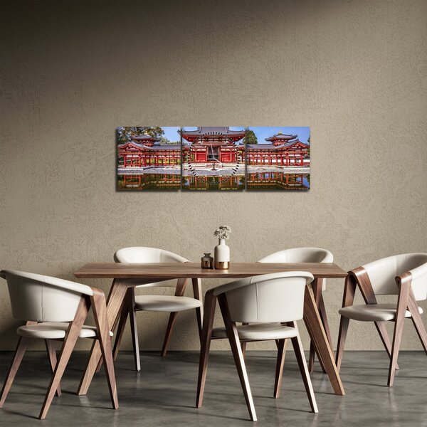 Obraz - Świątynia buddyjska (z zegarem) (90x30 cm)