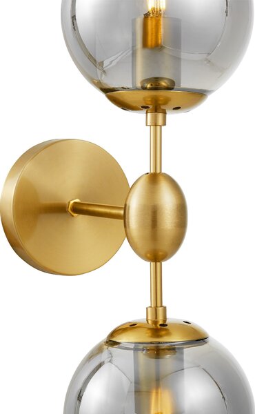 LAMPA ŚCIENNA KINKIET LOFTOWY MOSIĘŻNY-DYMIONY ZODIAK W2