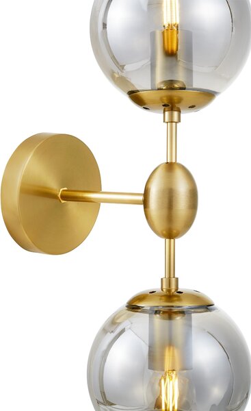 LAMPA ŚCIENNA KINKIET LOFTOWY MOSIĘŻNY-DYMIONY ZODIAK W2
