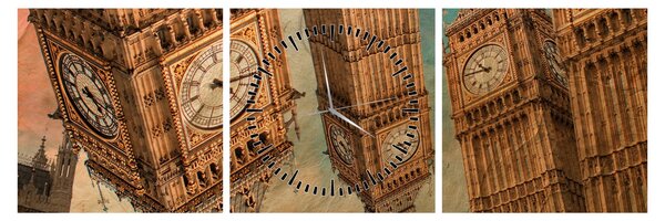 Obraz - Big Ben, Londyn (z zegarem) (90x30 cm)
