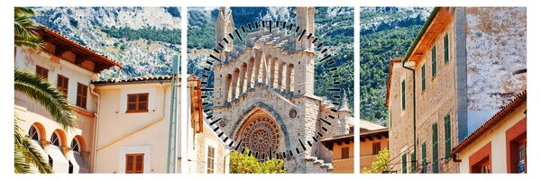 Obraz - Sóller, Majorka (z zegarem) (90x30 cm)