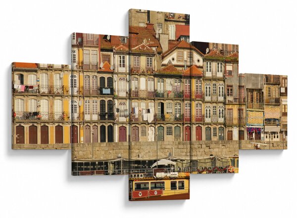 Obraz - Dzielnica Waterfront, Portugalia (125x70 cm)