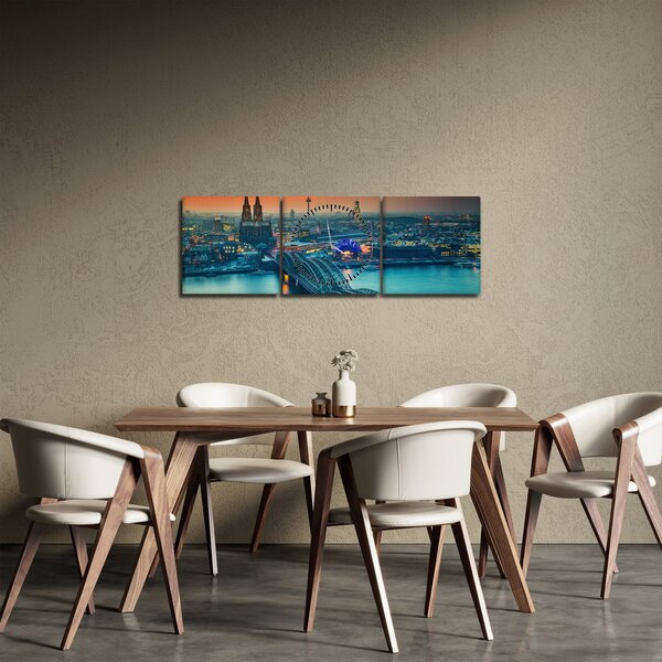 Obraz - Kolonia (z zegarem) (90x30 cm)
