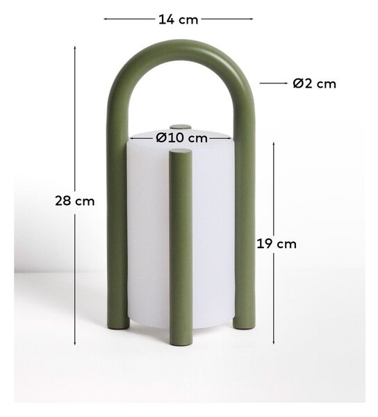 Lampa zewnętrzna przenośna LED na USB ø 14 cm Leros – Kave Home