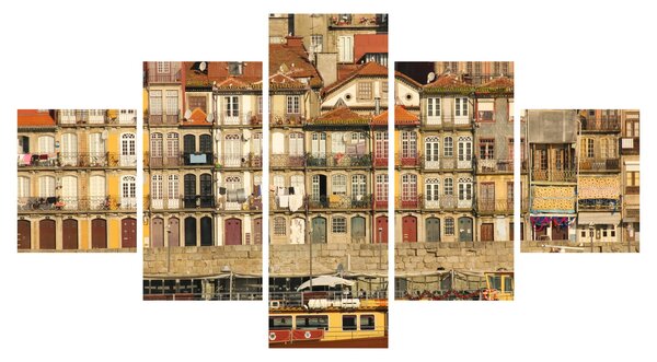 Obraz - Dzielnica Waterfront, Portugalia (125x70 cm)
